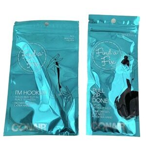 Conair Find A Fix Pull Zipper Zip‎ Bracelet Helper 2 Pack New Easy Repair Tool